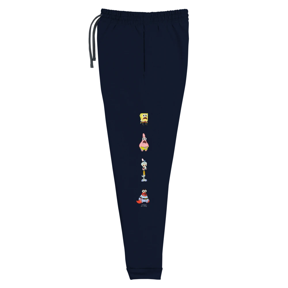 Printful Clothing SpongeBob SquarePants Stacked Characters Adult Fleece Joggers