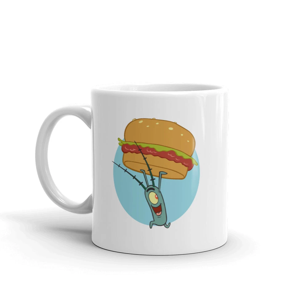 Monetyze-casetry Chum Bucket Run Away Plankton White Mug Drinkware