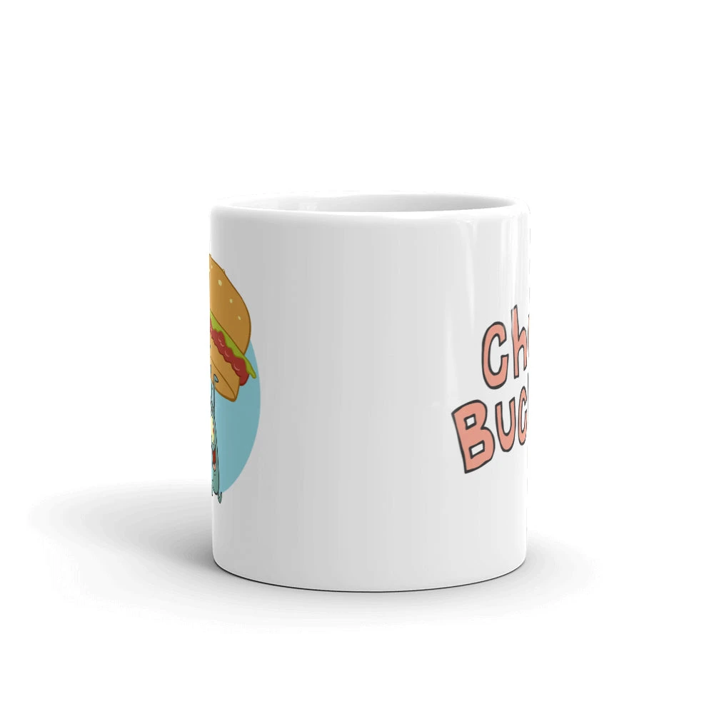 Monetyze-casetry Chum Bucket Run Away Plankton White Mug Drinkware