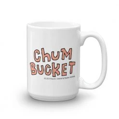 Monetyze-casetry Chum Bucket Run Away Plankton White Mug Drinkware