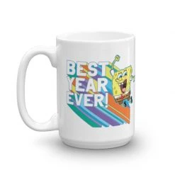Monetyze-casetry SpongeBob SquarePants Rainbow Best Year Ever Mug
