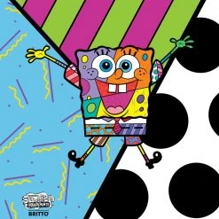 Printful SpongeBob SquarePants Britto Crew Neck Sweatshirt Clothing