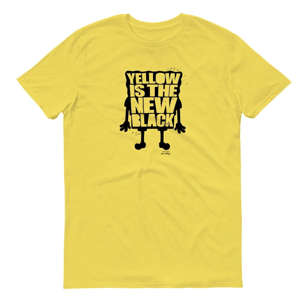 Dtg2go Clothing SpongeBob SquarePants Yellow Is The New Black Short Sleeve T-Shirt