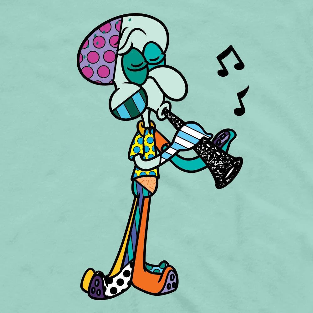 Dtg2go Clothing Squidward Britto Adult Short Sleeve T-Shirt