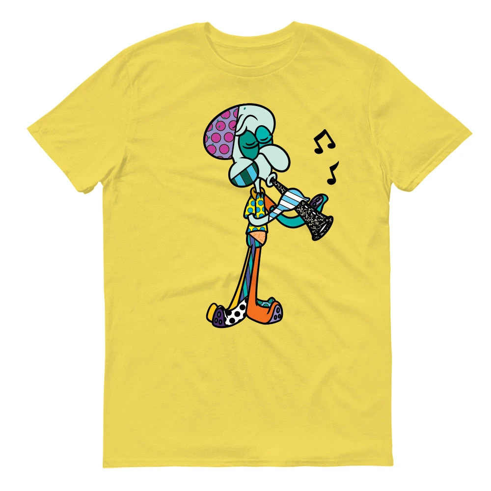 Dtg2go Clothing Squidward Britto Adult Short Sleeve T-Shirt