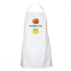 Dtg2go SpongeBob SquarePants Emoji Burger Smile Apron Clothing