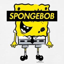 Dtg2go SpongeBob SquarePants Black Box ¾ Baseball T-Shirt Clothing