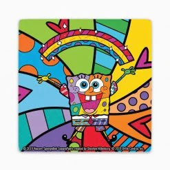 Progift Home & Office SpongeBob SquarePants Britto Coaster Set Of 4 - SpongeBob, Sandy, Plankton, Gary