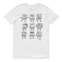Monster Digital SpongeBob SquarePants Black And White Moody Short Sleeve T-Shirt