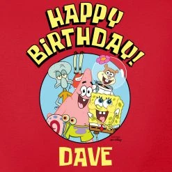 Monster Digital SpongeBob SquarePants Group Shot Personalized Kids Short Sleeve T-Shirt Clothing