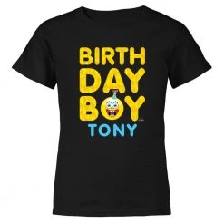 Monster Digital Clothing SpongeBob SquarePants Birthday Boy Emoji Personalized Kids Short Sleeve T-Shirt