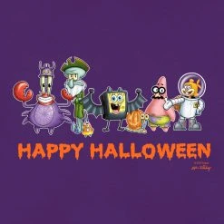 Dtg2go SpongeBob Happy Halloween Kids Short Sleeve T-Shirt Clothing