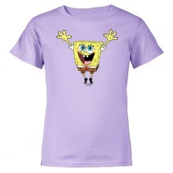 Dtg2go SpongeBob SquarePants Hands In The Air 20th Anniversary Kids Short Sleeve T-Shirt