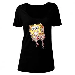 Dtg2go Clothing SpongeBob Thrilled Women's Relaxed Scoop Neck T-Shirt