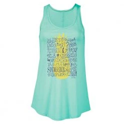 Dtg2go SpongeBob SquarePants Typography Pineapple Women's Flowy Tank Top