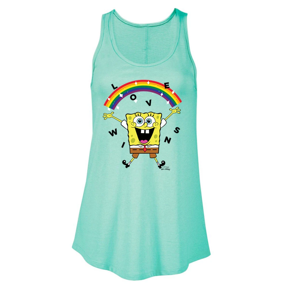 Dtg2go SpongeBob SquarePants Love Wins Women's Flowy Tank Top