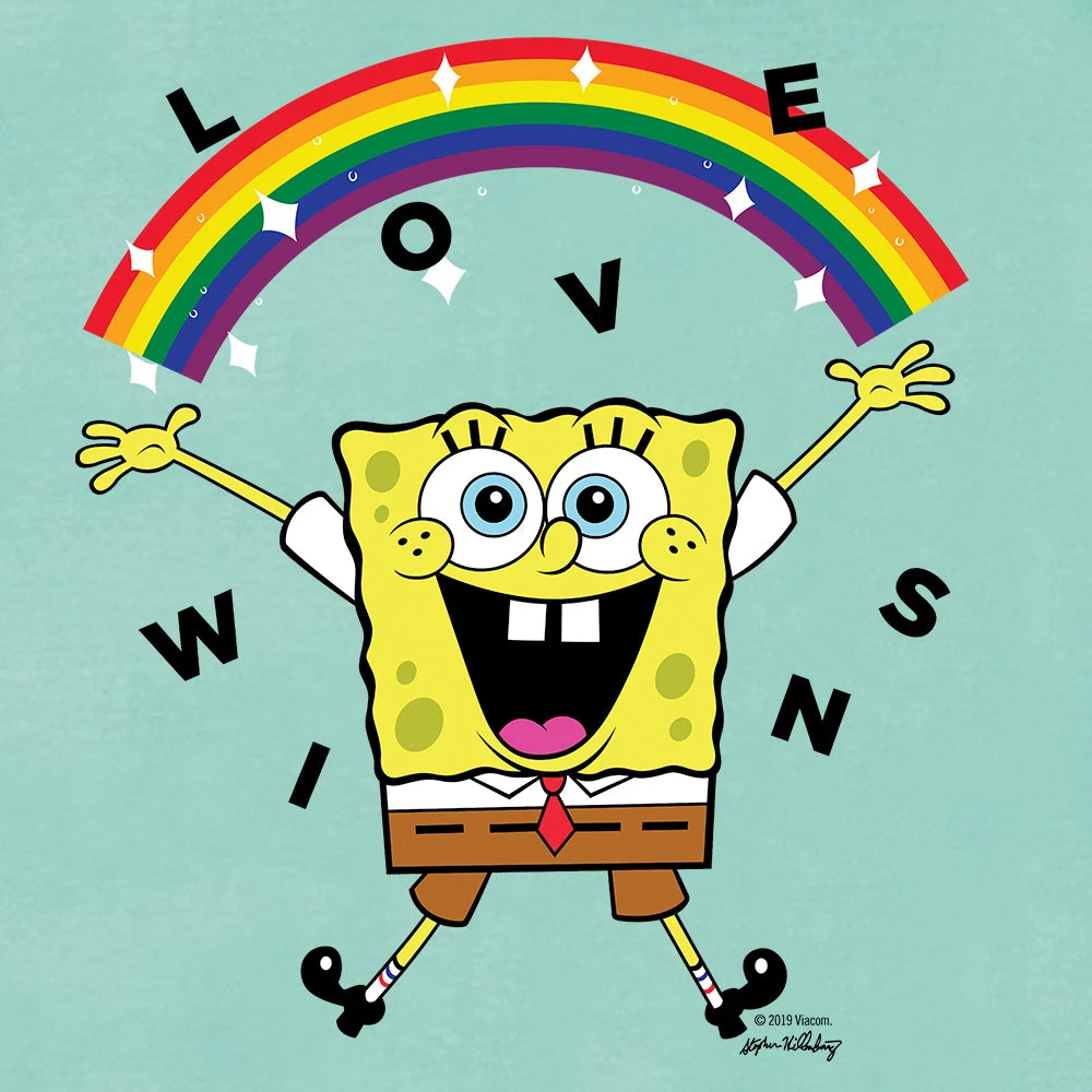 Dtg2go SpongeBob SquarePants Love Wins Women's Flowy Tank Top