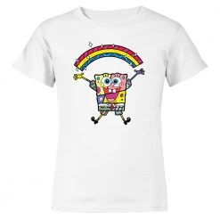 Monster Digital Clothing SpongeBob SquarePants Britto Rainbow Kids Short Sleeve T-Shirt