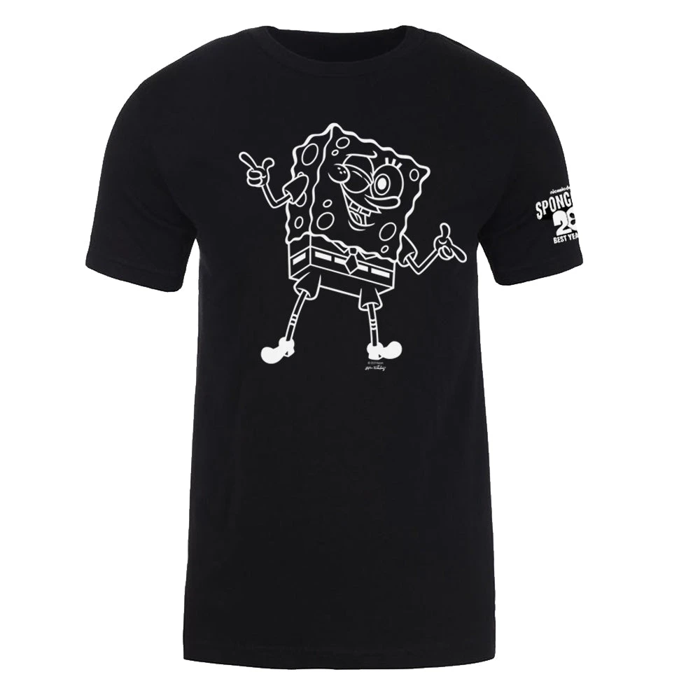 Dtg2go SpongeBob SquarePants Winking 20th Anniversary Adult Short Sleeve T-Shirt