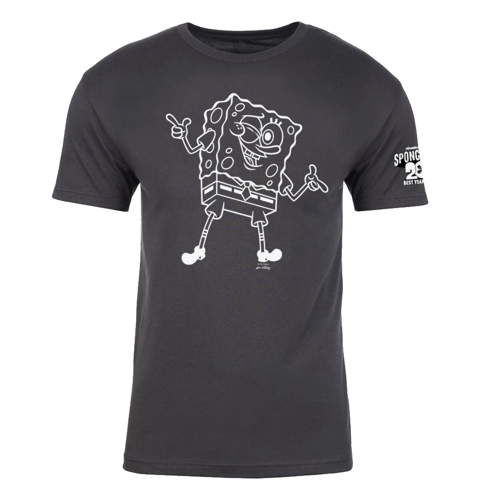 Dtg2go SpongeBob SquarePants Winking 20th Anniversary Adult Short Sleeve T-Shirt