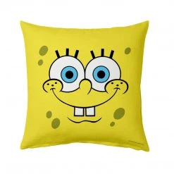 Mww Kids & Baby SpongeBob SquarePants Yellow Big Face Throw Pillow - 16" X 16"
