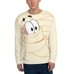 Printful Patrick Big Face Mummy Crew Neck Sweatshirt Clothing
