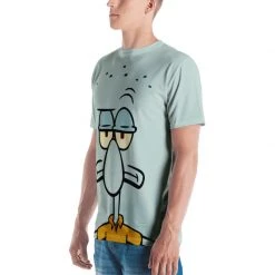 Printful Clothing Squidward Big Face Short Sleeve T-Shirt