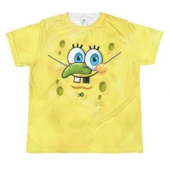Printful SpongeBob Short Sleeve Costume T-Shirt Clothing