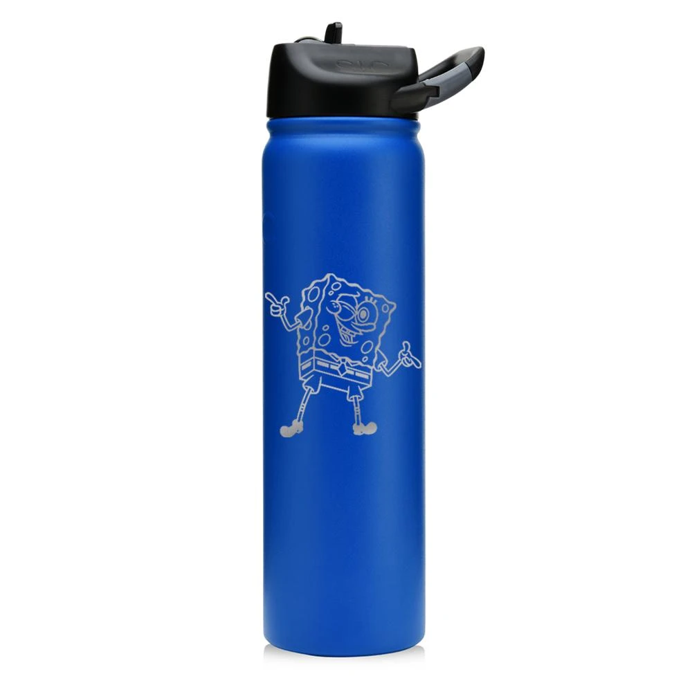 Monetyze-vismark SpongeBob SquarePants Winking 20th Anniversary Laser Engraved SIC Water Bottle Drinkware