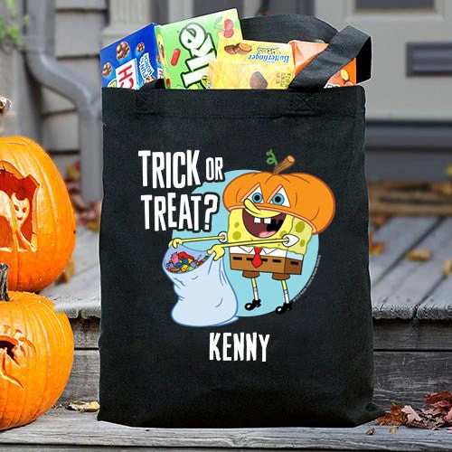 Progift SpongeBob Personalized Trick-Or-Treat Bag Bags
