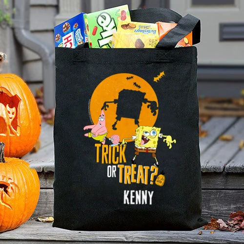 Progift SpongeBob And Patrick Personalized Trick-Or-Treat Bag Bags