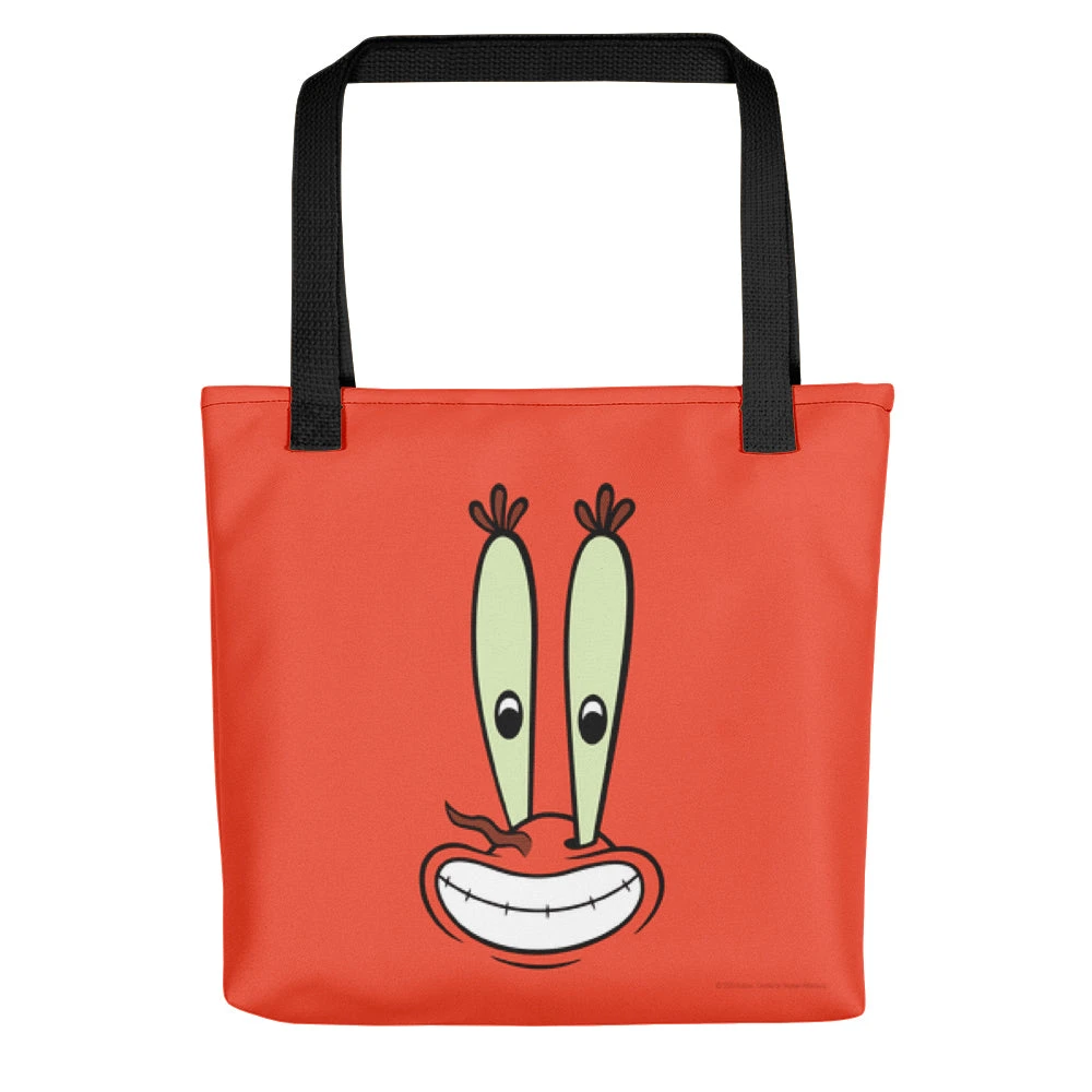 Printful SpongeBob SquarePants Mr.Krabs Big Face Premium Tote Bag
