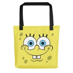 Printful Accessories SpongeBob SquarePants Happy Big Face Tote Bag