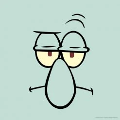 Printful SpongeBob SquarePants Squidward Big Face Premium Tote Bag