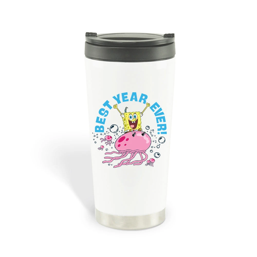 Photomugs SpongeBob SquarePants Best Year Ever Jellyfish Travel Mug