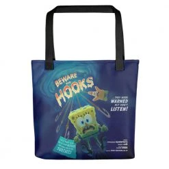 Printful SpongeBob Beware The Hooks Tote Bag Accessories