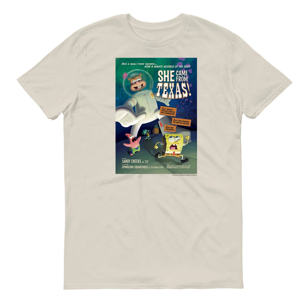 Monster Digital SpongeBob SquarePants She Came From Texas Adult Short Sleeve T-Shirt