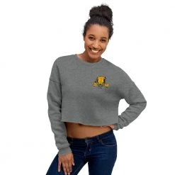 Printful SpongeBob Bikini Bottom Pumpkin Women's Crop Sweatshirt International Shipping