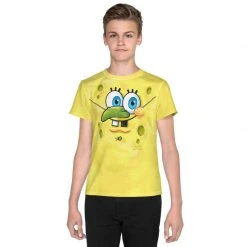 Printful SpongeBob Kids Short Sleeve Costume T-Shirt Clothing