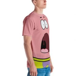 Printful Patrick Surprised Big Face Short Sleeve T-Shirt