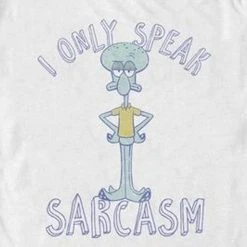 Fifthsun Squidward I Only Speak Sarcasm Short Sleeve T-Shirt Clothing