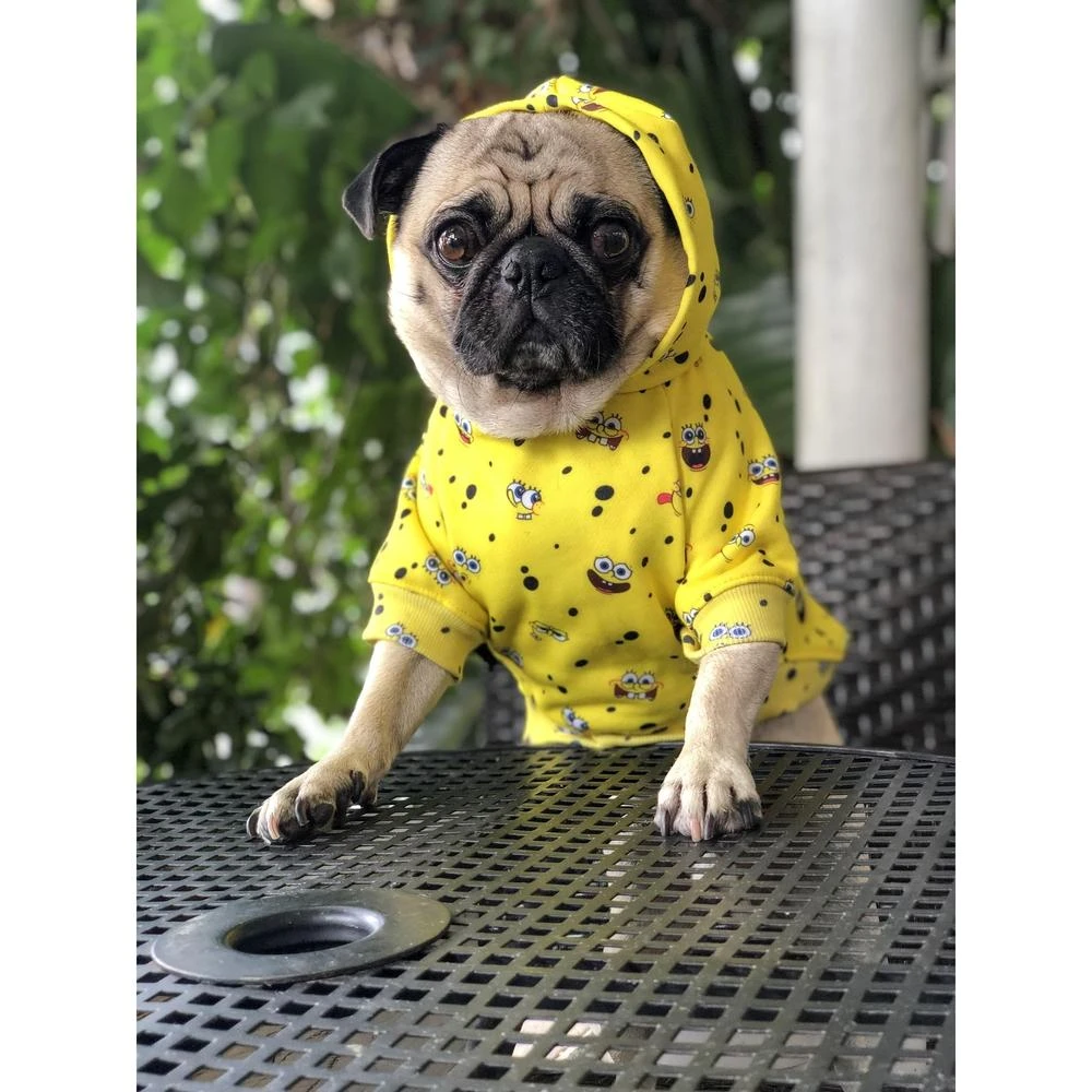 Fresh_pawz SpongeBob SquarePants Faces Pet Hoodie Pet Products